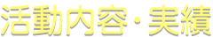 活動内容・実績